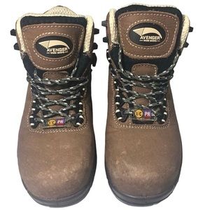 Avenger Work Boots Womens Sz 8 Med B A7286 Breaker Safety Toe Waterproof Shoes